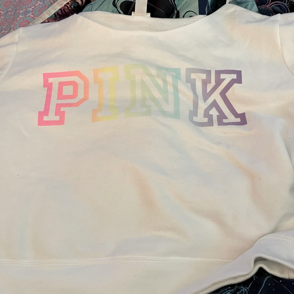 Victoria Secret Pink Ombré off the shoulder sweater